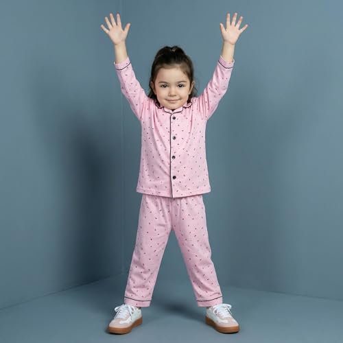 Image of CLAP Kids Cotton Printed Full Sleeves Night Suit