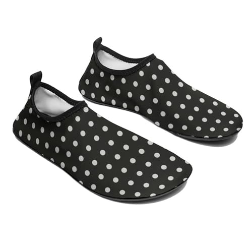 White Black Polka Dot Water Shoes Outdoor Beach Swimming Aqua Socks Barefoot Shoes4