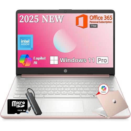HP 14 Laptop con Intel N150, 16GB RAM, 384GB, Windows 11 Pro miniatura 1
