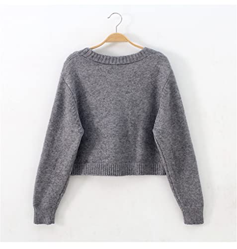 Short Slim Sweater Women Autumn Spring Single-Breasted Knitted Cardigan Small Outerwear2