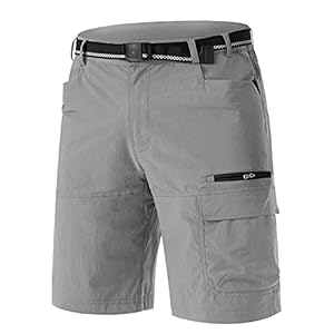 TACVASEN Men’s Summer Outdoor Shorts Quick Dry Cargo Casual Work Hiking Shorts (NO Belt)