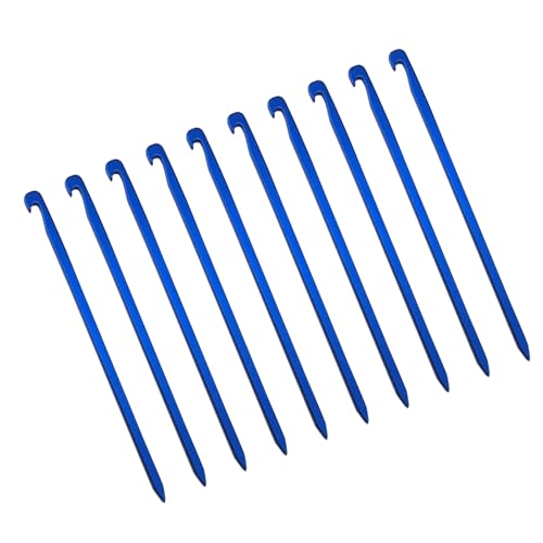 Set of 10 Aluminum Alloy Ground Stakes Enhancing Stability Awnings Pegs Tent Rock Pegs for Tent Canopies Setups Quick Install Anchors