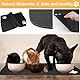40 × 60 cm Futtermatte Katzen rutschfest,Unterlage Hundenapf Absorbierende,Diatomit Unterlage Katzennapf Schnell Trocknend,Napfunterlage Hund rutschfest,Futternapf Unterlage Katze (Schwarz)