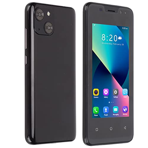 CCYLEZ Teléfono Inteligente de 4,66 Pulgadas, Teléfono Inteligente Dual SIM 3G con Batería de 3000 MAh para Android 11, Cámaras de 5MP 8MP, Teléfono Móvil de 1GB RAM 8GB ROM(Negro) Cover