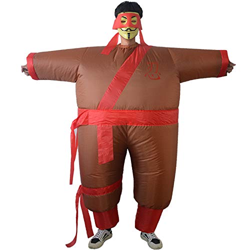 Costume de ninja gonflable rigolo contre l'ennui des soirées d'Halloween