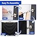 SOMIGSHU 7.5 x 6 ft Black Large Adjustable Waterproof Car Tail Door Shower Curtain with Magnetic Hooks (4 Pieces) for Campers, Trucks and Vans, Double Layer Privacy Cover for Outdoor Use