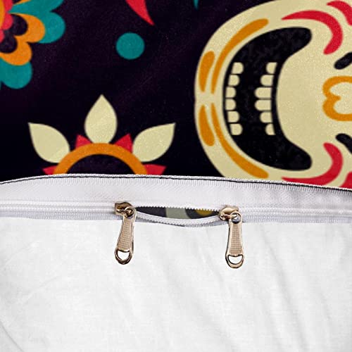 Housse de couette tête de mort pour une chambre rétro cocooning, chaude et confortable - 7