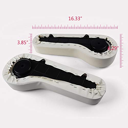 Vrracing Compatible With Ezgo/Club Car/Yamaha Golf Cart Rear Seat Arm Rest Cushion Cupholder (Off White) #TOP1