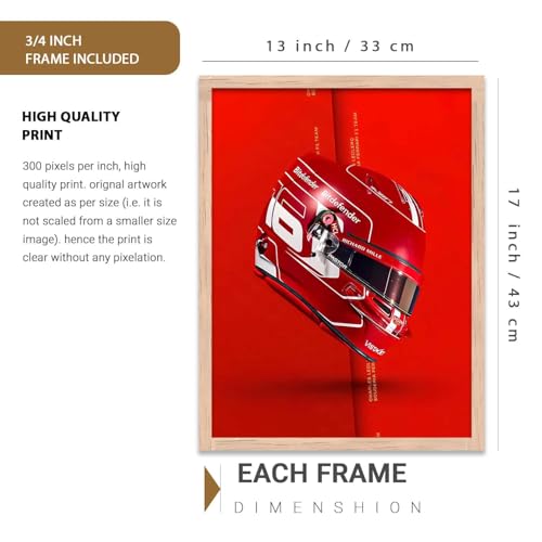 Image of walllane Big Formula 1 Framed Posters Gift Items for Boys Room Wall Decoration Bedroom Living Room Office Studio Decor | Car Poster Frame for Wall Decor Set Of 3 Size (13x17 inch)