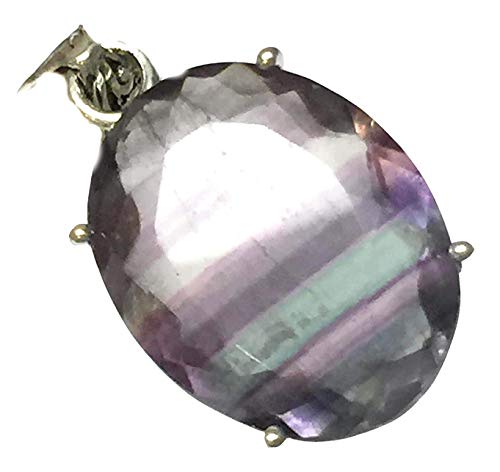 Natural 16ct Multi Fluorite 925 Solid...