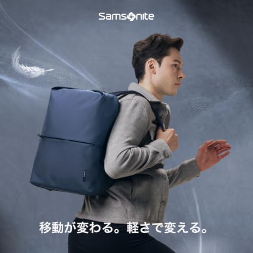 Image of Samsonite Lite-Geo Lightweight Durable Backpack with Smart Organization & Ergonomic Design for Business, Travel & Everyday Use- Blue
