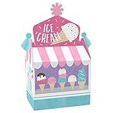 Big Dot of Happiness Scoop Up The Fun - Ice Cream - Treat Box Party Favors - Sprinkles Party Goodie Gable Boxes - Set of 12