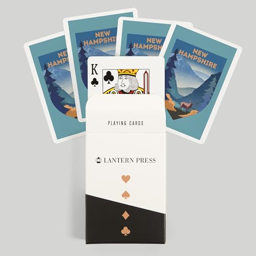 Baraja de cartas Poker Lantern Press New Hampshire miniatura 6