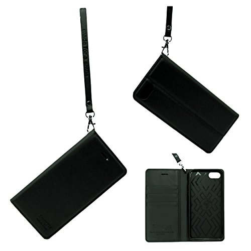 iPhone 7 Case, Swoggle Gear iPhone 7 Wallet Case Premium Phone Case Design [Card Holder] [Book Design] Magnetic Closure Stand Flip Protective Cover Case for Apple iPhone 7 - Black