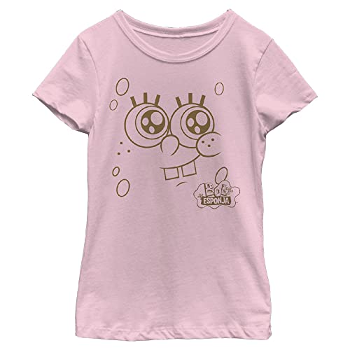 Nickelodeon Spongebob Squarepants Esponja Face Girls Short Sleeve Tee Shirt