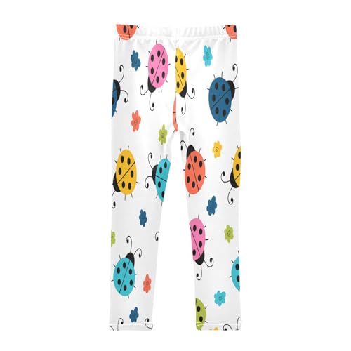 Bolaz Toddler Girls Leggings Printed Yoga Pants Leggings Colorful Ladybug for Kids2