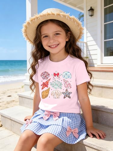 Image of Girls Graphic Shirts Oversized Sunshine T Shirt Short Sleeve Tee Tops Cute Trendy Girls Clothes for 5-14 Years