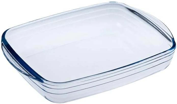 35 x 22 cm Rectangular Borosilicate Glass Roaster
