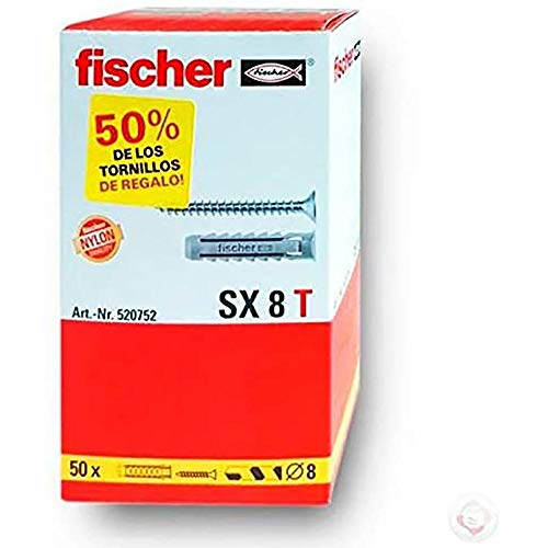 FISCHER 520752 Caja, 8x40 (tacos + tornillos)
