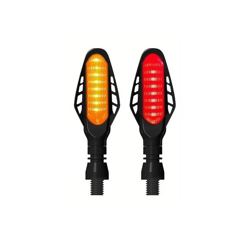 Clignotant pour moto 2 pièces LED blanc jaune rouge DRL avec feu arrière coulant universel