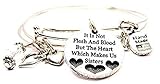 It Is Not The Flesh And Blood But Heart Which Makes Us Sisters 2 Piece Bangle Set