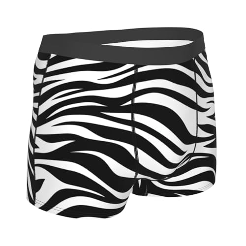 Men's Black Zebra Boxer Briefs - Zebra Print Underwear Boxer Briefs Wild Animal Sport Underwear Boxer Trunk Medium for Men4