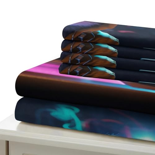 Linge de lit Renard 3D housse de couette microfibre Super King 3pcs
