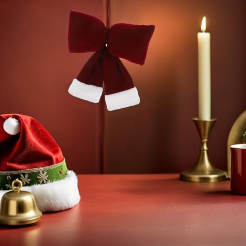 Lazo Navideño de Franela para Árbol de Navidad IMIKEYA, adornos de fiesta, 3 piezas 7