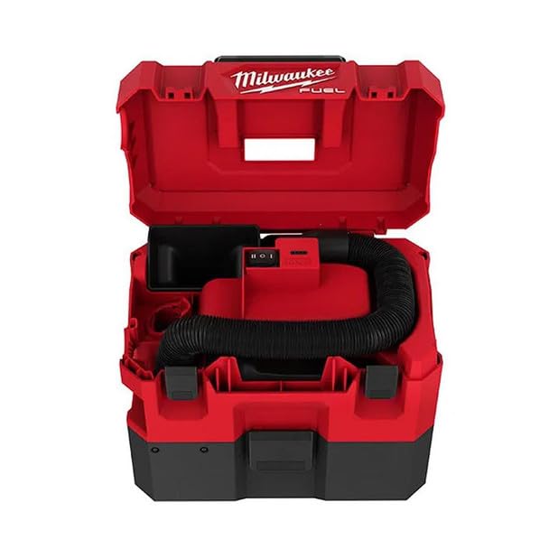 Milwaukee 12V 1.6 Gallon L-Class Brushless Wet and Dry Vacuum Bare Unit M12FVCL-0 Wet & Dry Cleaner RED 88 Decibeles