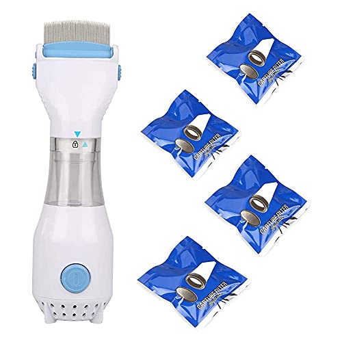 Peine eléctrico antipiojos con filtro de limpieza profesional, eliminador automático de piojos y huevos – filtro reemplazable incluido