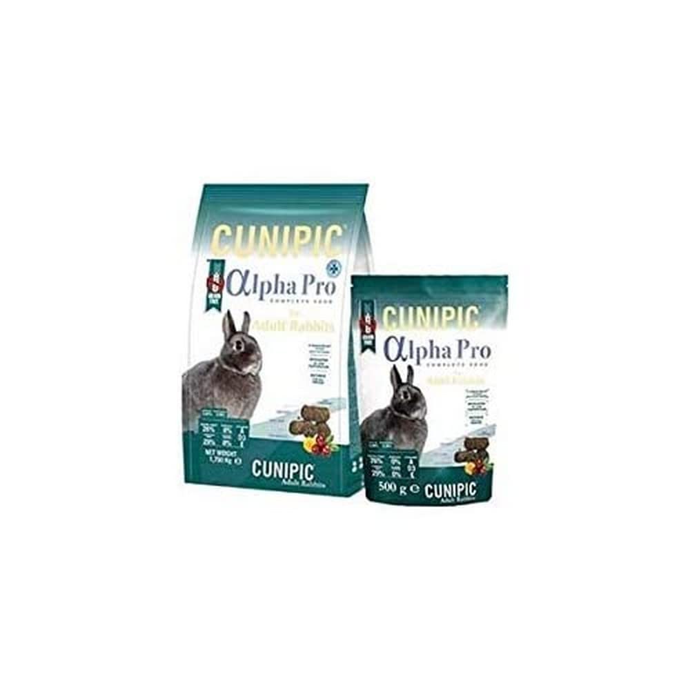CUNIPIC Alpha Pro Comida Conejo Adulto 500GR, Negro, 500