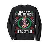 Happy Holidaze 420 Weed Ugly Sweater Christmas Marijuana Sweatshirt