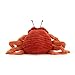 Jellycat Crispin Crab Stuffed Animal, Medium 8 inches - Ocean & Sea Plush Toy - Classic Children's Gift