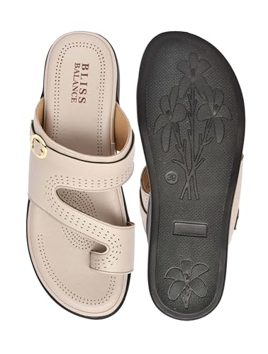 Image of Extra Soft Women's Comfortable Highcushioned Doctor Slippers|Flip-Flops Fashionable Casual & Stylish|Lightweight & Breathable Chappals|Outdoor Sandals Ladies&GirlsBB946