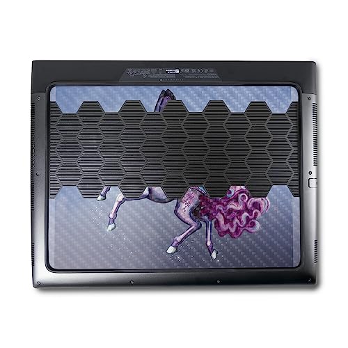 Image of MightySkins Carbon Fiber Skin Compatible With Alienware M18 R1 (2023) Full Wrap Kit - Lilac Unicorn | Protective, Durable Textured Carbon Fiber Finish | Easy To Apply & Change Styles | Made in the USA
