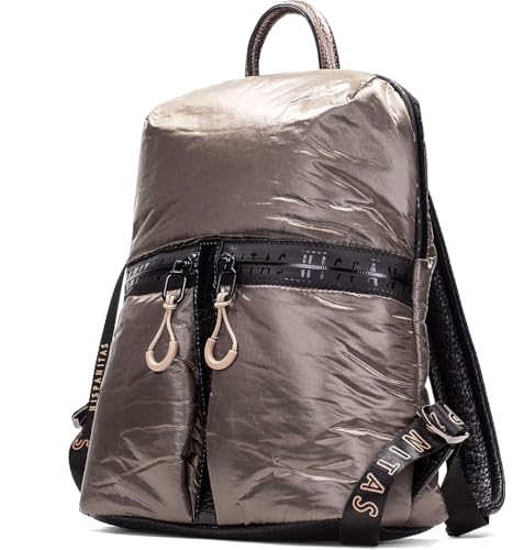Hispanitas Para Mujer. BI254159 Mochila Samba Met Gris (Osfa), Casual, Poliuretano - 2