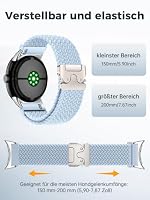RUIMAYA Geflochtenes Armband Kompatibel mit Google Pixel Watch 4 (45mm)/3 (45mm), Atmungsaktiv und Komfortabel Ersatzarmband mit Uhrenschließe aus Edelstahl für Damen und Herren, Hellblau – Ansicht 6
