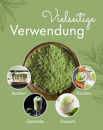 Ceremonial Matcha Tee Pulver – Bio Qualität aus Japan – 100 g – Ideal für Matcha Latte, Tee & Smoothies – Vegan, ohne Zusätze, reich an Antioxidantien von Quertee