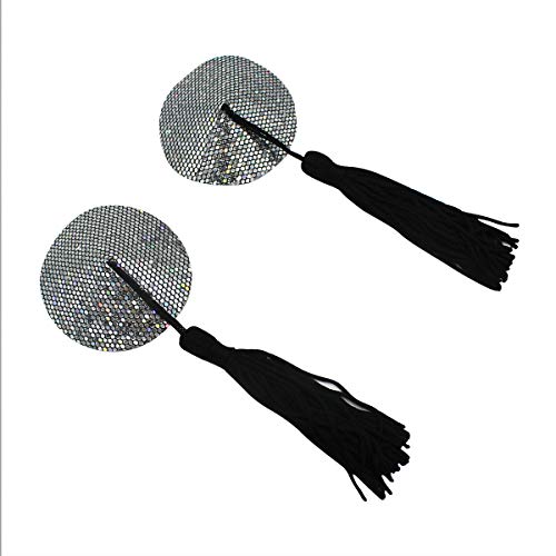 Leomoste LESH-19070410S-01 Reusable Silicone Sequin Adhesive Nipple Cover Pasties Shiny Bra Sticker Covers Pads thumb #5