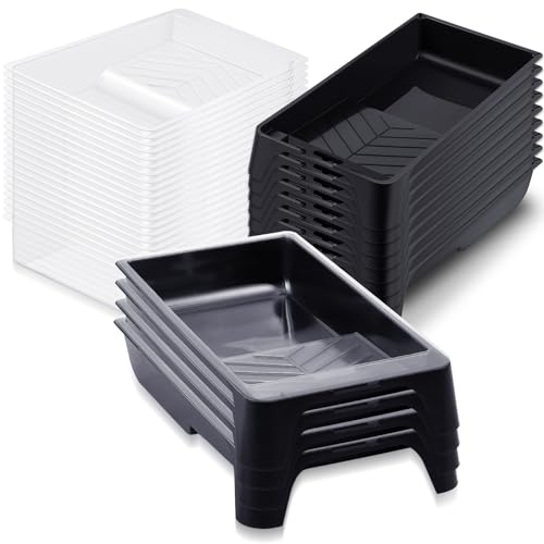 100 Pack 4 Inch Paint Tray and Liner Set, 10 Set Paint Tray with ...