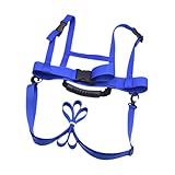 DeeRace 【2025新開発・子供用スキー 補助具】スキー&スノーボードハーネス キッズ スキーハーネス／スノーボードハーネス 調節可能な キッズスキーショルダーハーネス トレーナー スキーやスノーボードの基礎を教え スキーの習得 スキーサポート 子供スキートレーニング 初心者に最適 転倒防止 練習補助 - 青