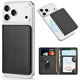 [TUCCH] スマホカードケース 磁気吸着 6枚カード収納 [RFIDブロッキング] PU合皮 脱着簡単 軽量 背面 カードウォレット 磁気ウォレットケース iPhone17/16/15/14/13/12シリーズ対応 くろ黒
