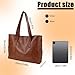 Imagen de AfitLulu Bolsos Mujer Grande de Piel Sintética Tote Bag con Correa de Hombro Más Ancha y Cremallera