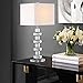SAFAVIEH Lighting Collection Modern Deco 28-inch Bedroom Living Room Home Office Desk Nightstand Table Lamp Set of 2 (LED Bulbs Included)
