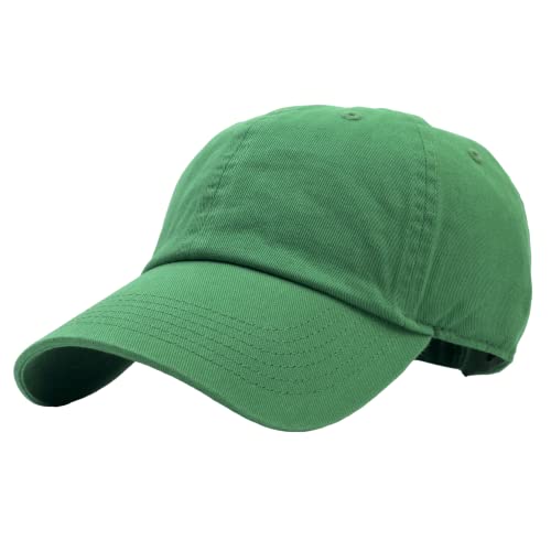 Utmost Unisex Classic Low Profile Cotton Baseball Cap Plain Blank Camoflauge Soft Unconstructed Adjustable Size Dad Hat (Kelly Green) #TOP15
