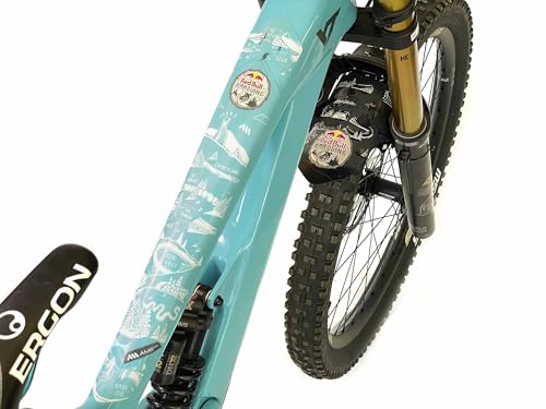 All Mountain Style Fahrrad Rahmenschutz Universeller MTB Rahmenprotektor, 10-teiliger Satz, Hochfester Honigwaben-PVC, Gelbfrei, Fahrradschutz