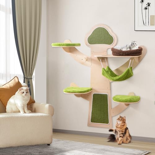 Estanterías de pared para gatos Tangkula 5 niveles miniatura 5