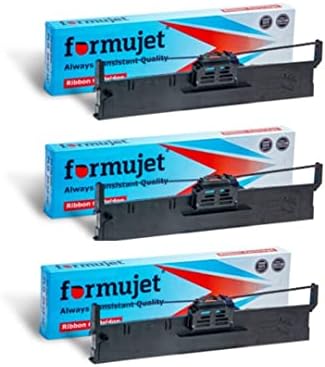 Formujet EP PLQ 20/22/30 Dot Matrix Printer Ribbon Cartridge Compatible with EPSON PLQ-20/20M/20K/20KM Printers (Set of 3)