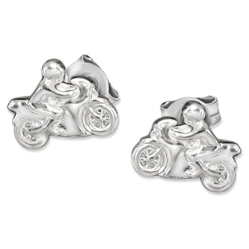 Boucles d'oreilles moto argent 925 véritable anti-allergie puces d'oreilles motocyclistes