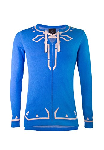 Musterbrand Zelda Knit Henley Hombre Hyrule Champion Unisex Pullover Sweatshirt Sweater Shirt Azul XXL